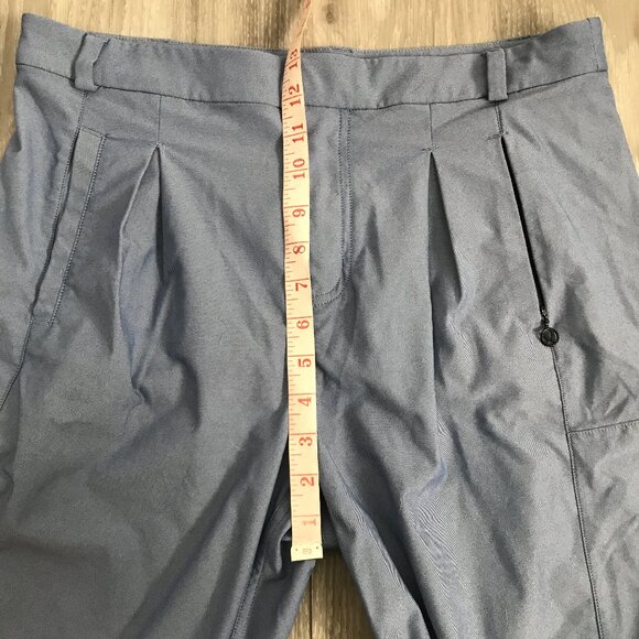 Lululemon Blue Torouser Pants Pleated Front Ankle Crop Womens M - Picture 5 of 10